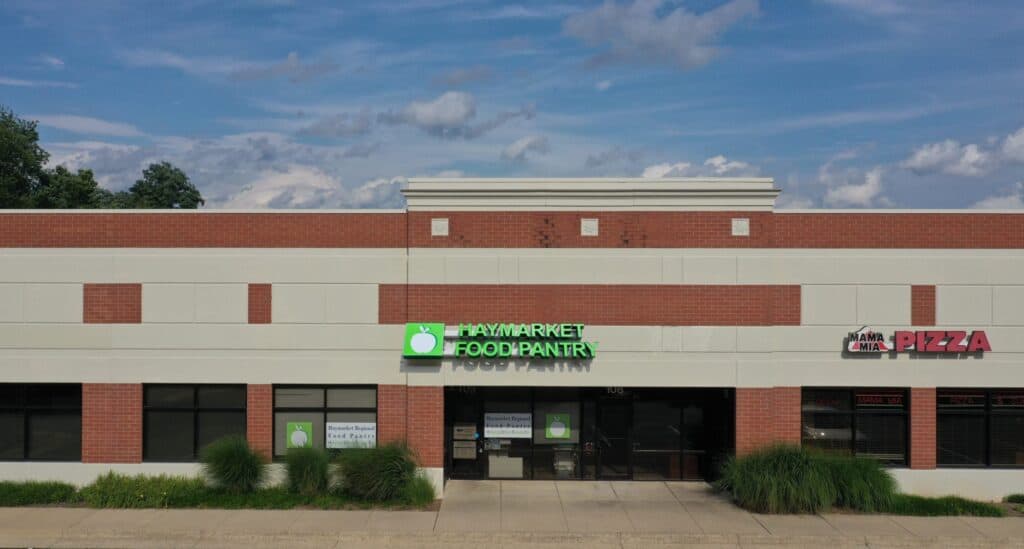 Haymarket Regional Food Pantry sign featured on its website