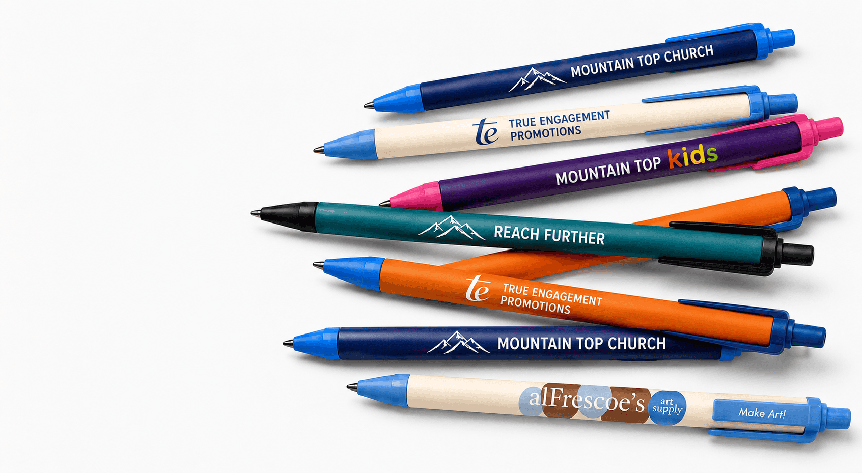 BIC Clic Stic promotional pens in a variety of colors